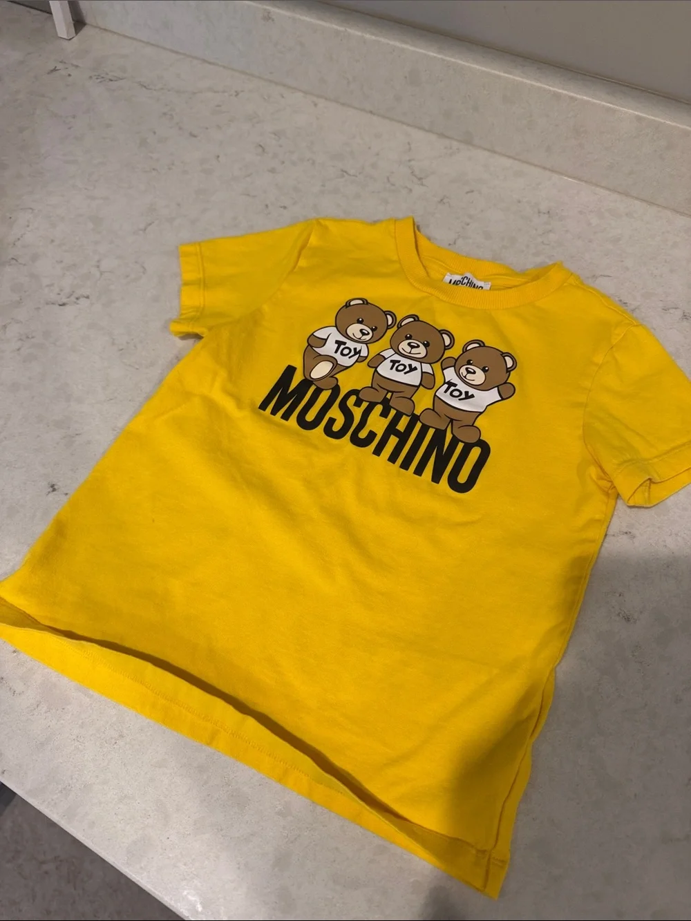 Moschino Yellow Teddy Bear Logo Tee